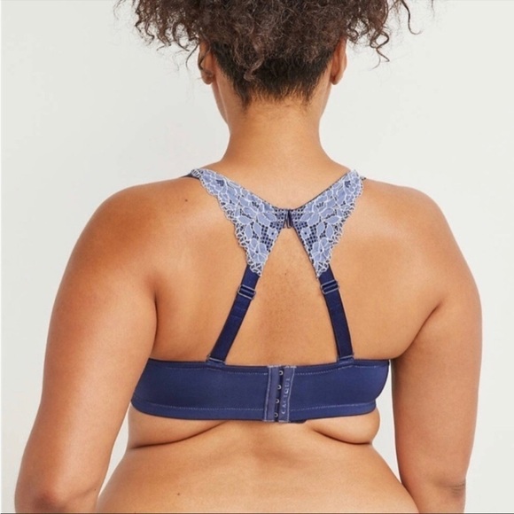 Cacique Navy Blue Balconette 46DD Bra Lightly Line - Picture 2 of 9